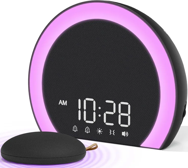 Super Loud Bed Shaker Alarm Clock, Black