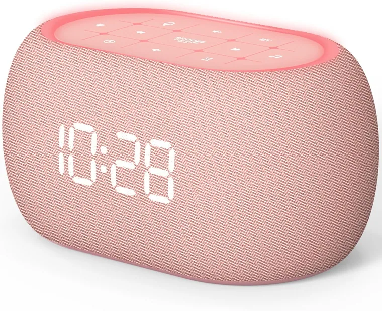 Hi-Fi Sound Machine Alarm Clock, Pink