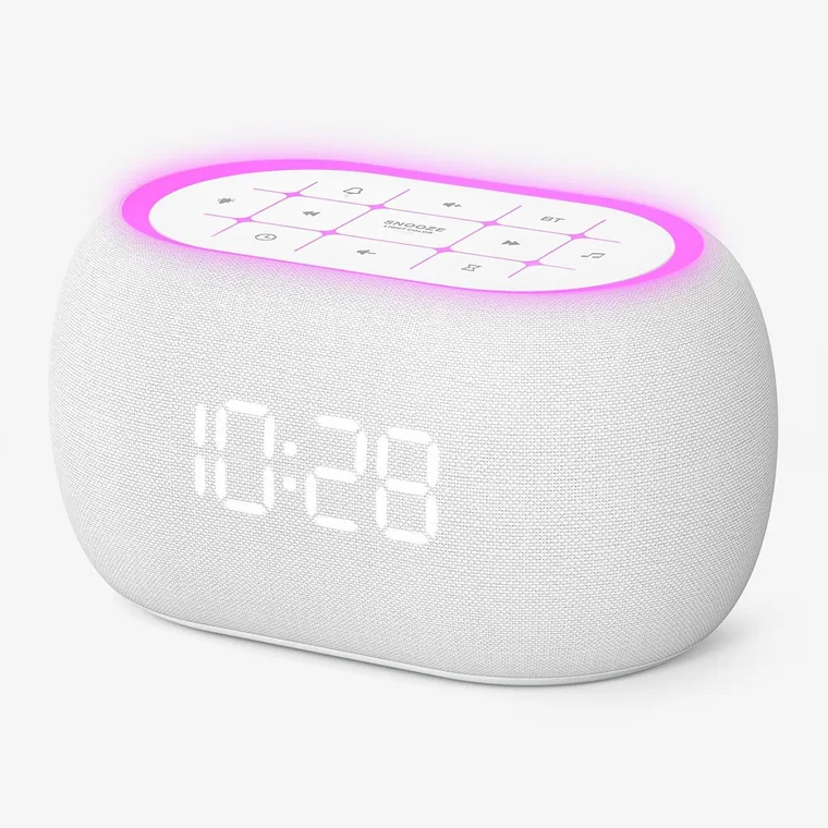 Hi-Fi Sound Machine Alarm Clock, White